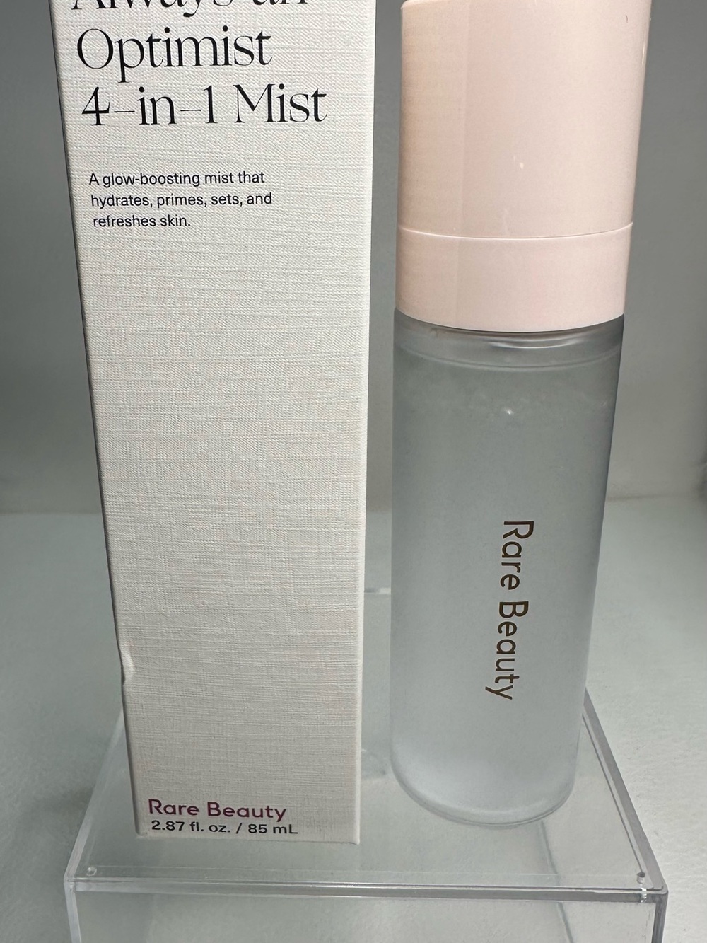 Rare Beauty 4-in-1 Mist Toner — soft pink bottle